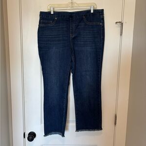 Tribal Jeans - Pull On Skinny Jegging Audrey Mid Rise Ankle Legging Frayed Hem